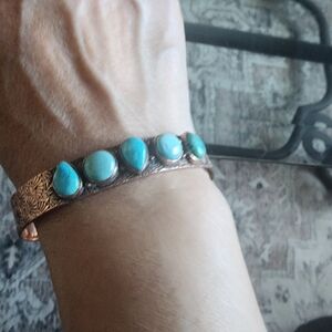 Turquoise and Copper Bracelet
